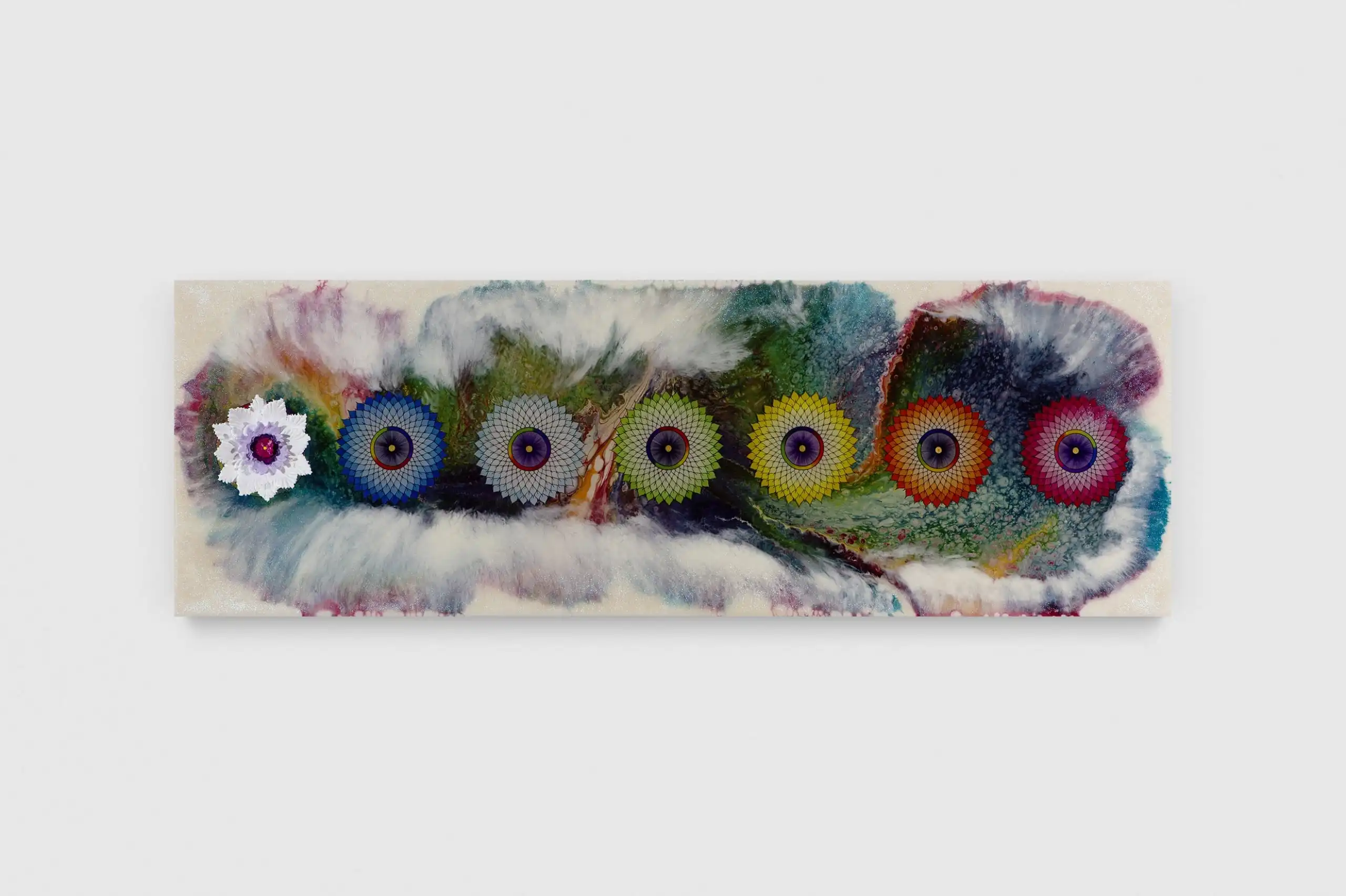 spirituelle kunstbilder chakras in epoxidharz resintechnik auf leinwand: 7 chakra